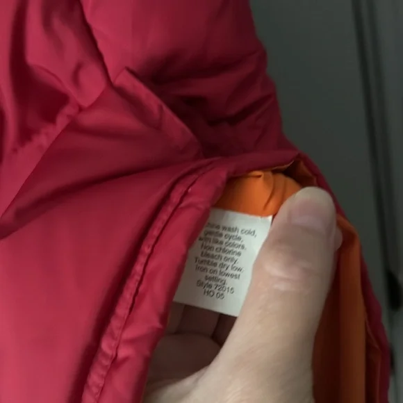 J. Crew Down Puffer Vest Pink And Orange - Picture 6 of 8